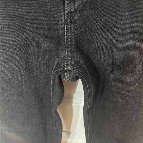 AGOLDE HIGH RISE STRAIGHT BUTTON FLY BLACK WASH JEAN 27 - Picture 4 of 8